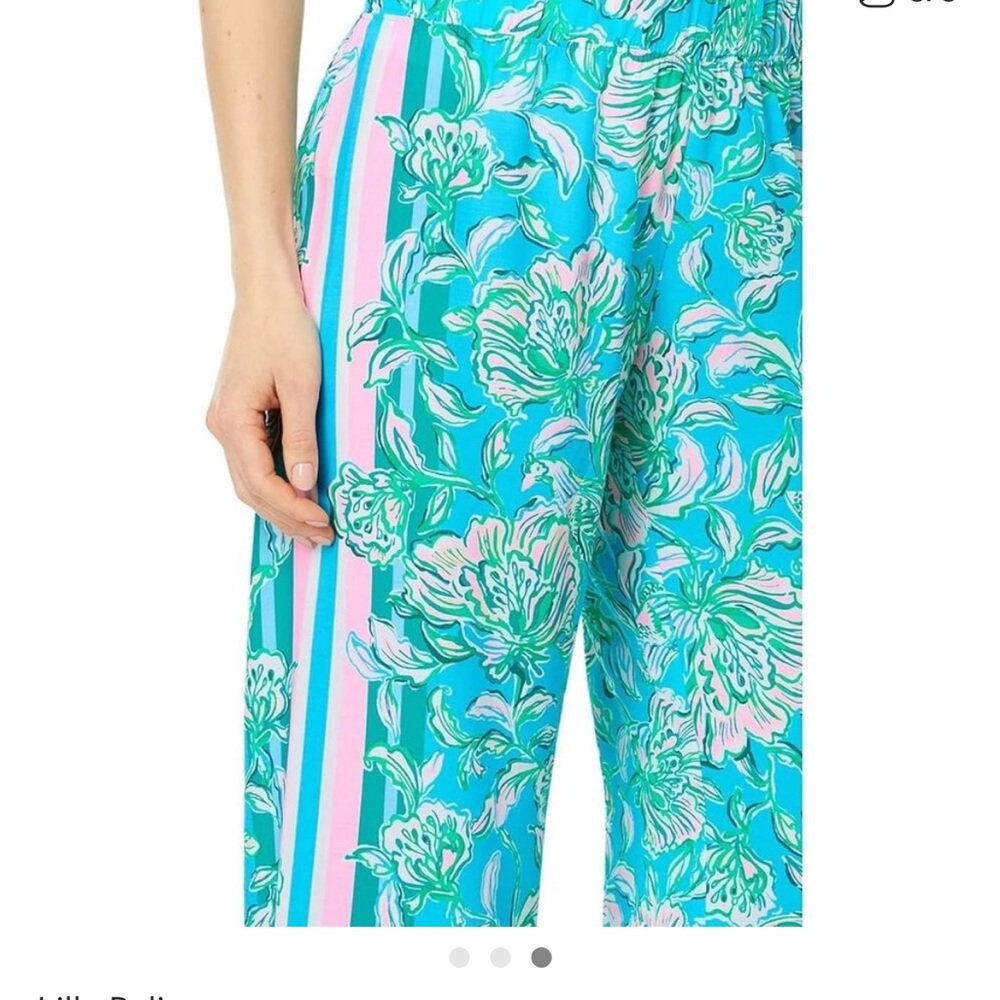 Lilly Pulitzer Blue and Pink Patterned Pants